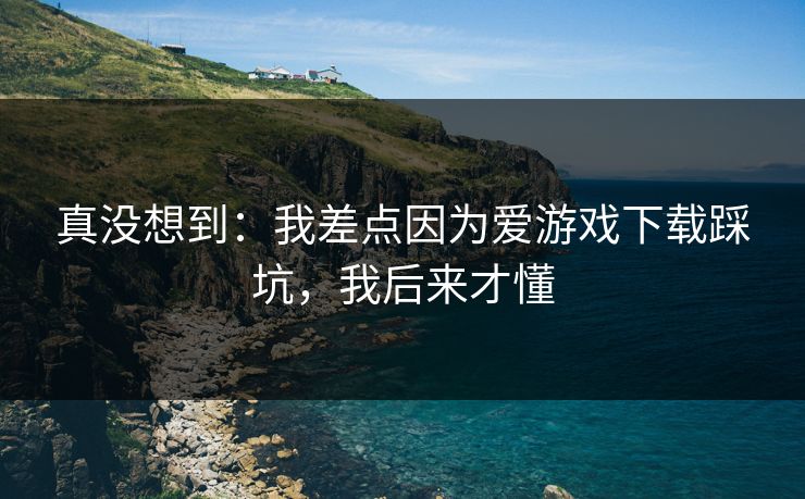 真没想到：我差点因为爱游戏下载踩坑，我后来才懂